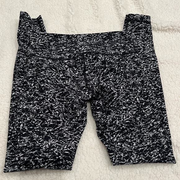 Lululemon Wunder Under Pant III Iced Wave White Black Leggings Low Rise - Picture 4 of 7